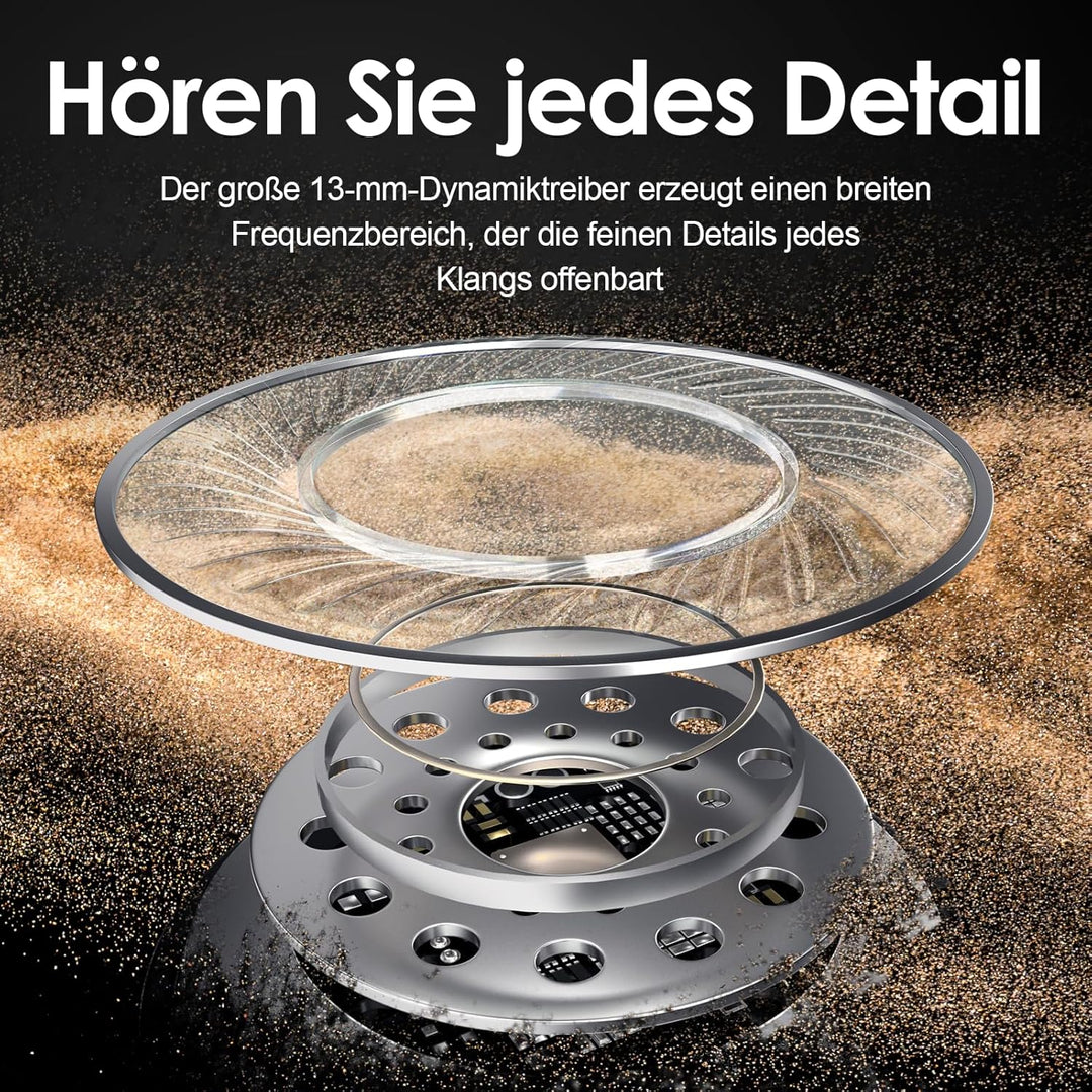 Rythflo Bluetooth Kopfhörer, 150 Stunden Akkulaufzeit, Kabellose Nackenbügel Ohrhörer mit Mikrofon,