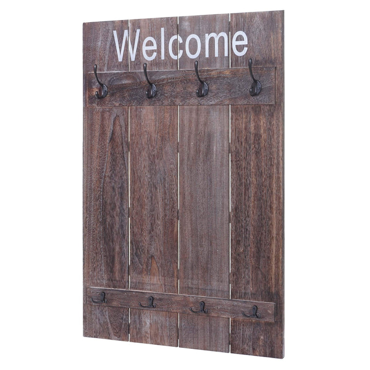 Mendler Wandgarderobe HWC-C89 Welcome, Garderobe Garderobenpaneel, Shabby-Look Vintage, 91x60cm - br