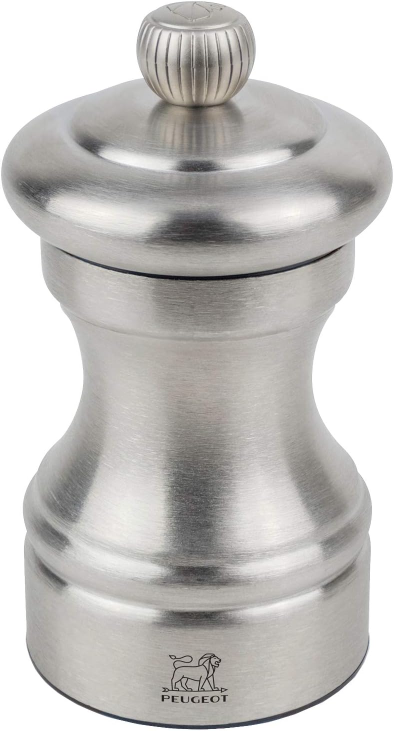Peugeot 33033 Bistro Chef Pfeffermühle, Edelstahl, silber, 5 x 5 x 10 cm Edelstahl Pfeffermühle, Ede