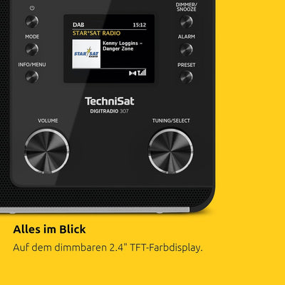 TechniSat DIGITRADIO 307 BT – DAB+ Radio mit BestTune (DAB, UKW, AUX in, Bluetooth-Audiostreaming, K