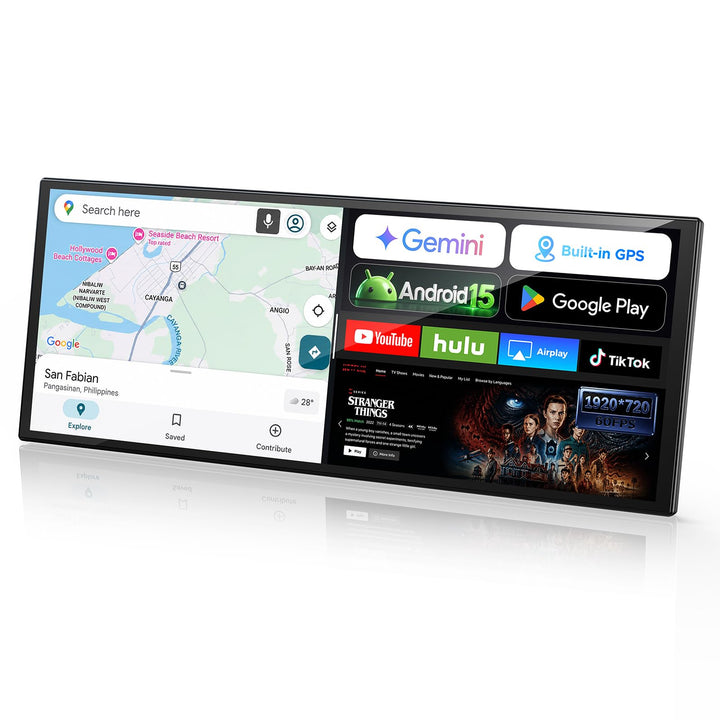 LAMTTO 11 Zoll Wireless CarPlay Android Auto Display mit Gemini AI Android 15 Autoradio 8-Kern 4+64G
