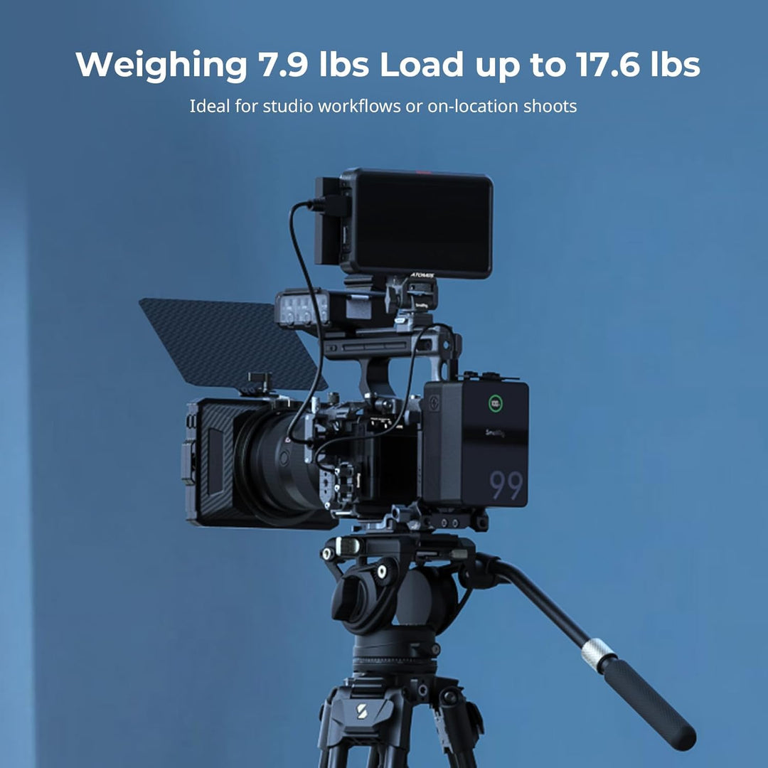 SMALLRIG AD-50Max Hochleistungs-Videostativ, 68,5 Zoll leichtes Stativ aus Kohlefaser mit FreeSpeed-