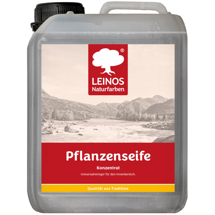 LEINOS Pflanzenseife 2,5 l – Rückfettender Universalreiniger für geölte, gewachste, lackierte Holzfl