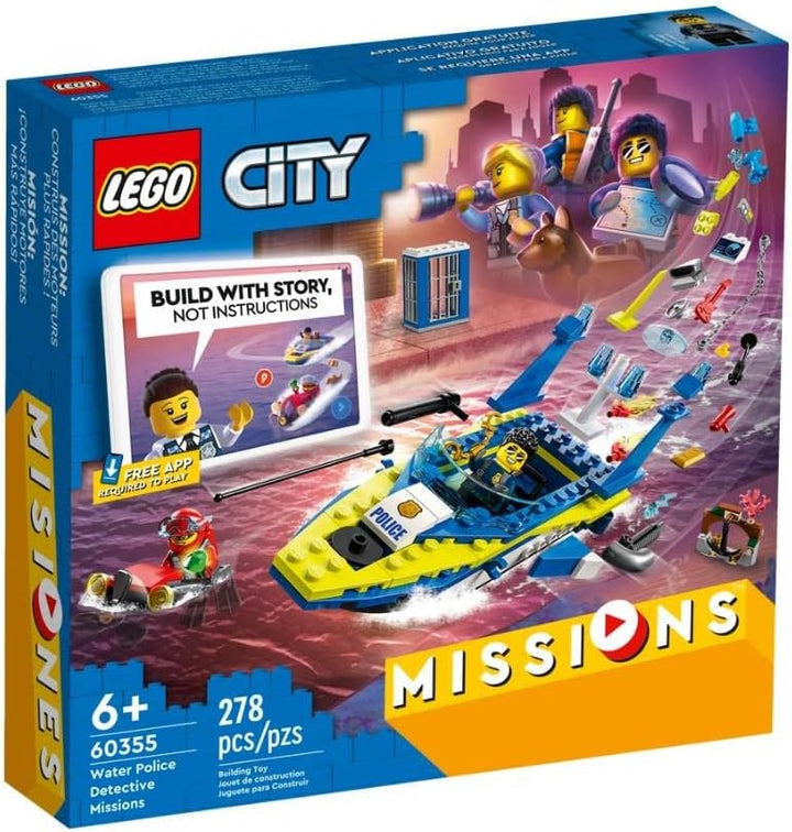 LEGO 60355 City Detektivmissionen Der Wasserpolizei, Interaktives Abenteuer-Spielset Mit Boot Und 4