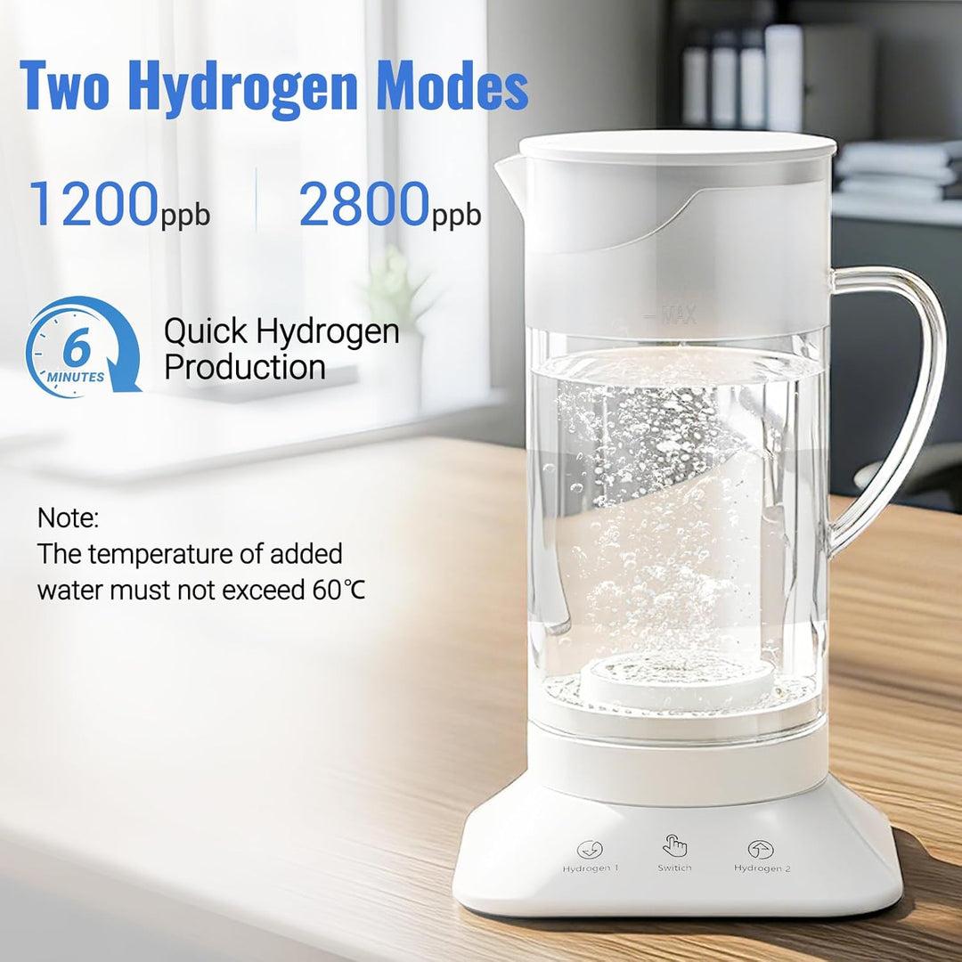 1.2L Wasserstoff Wasserflasche, Wasserstoff-Ionisator mit 1200ppb & 2800ppb, Wasserstoff Generator i