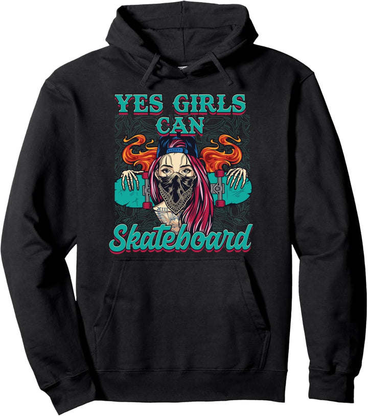 Mädchen Können Skateboarden Skateboard Cool Geschenk Pullover Hoodie