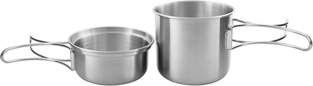 Tatonka Handle Mug Set (500/600 / 850 ml) – Becherset aus rostfreiem Edelstahl bestehend aus Tasse u