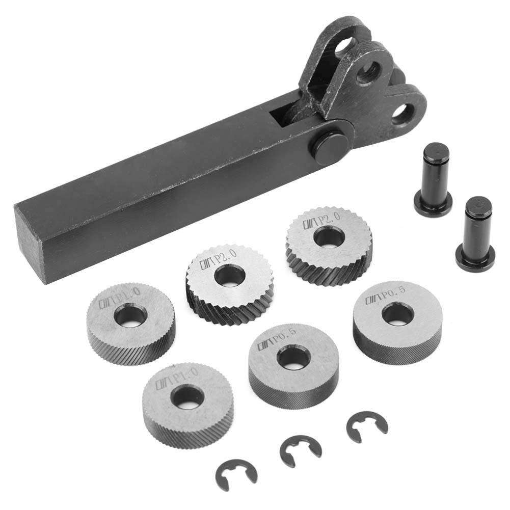 Stahl-Rändelwerkzeug, 7-teilig, diagonales Doppelrad, Schrägverzahnung, Metalldrehgerät, Ersatz für
