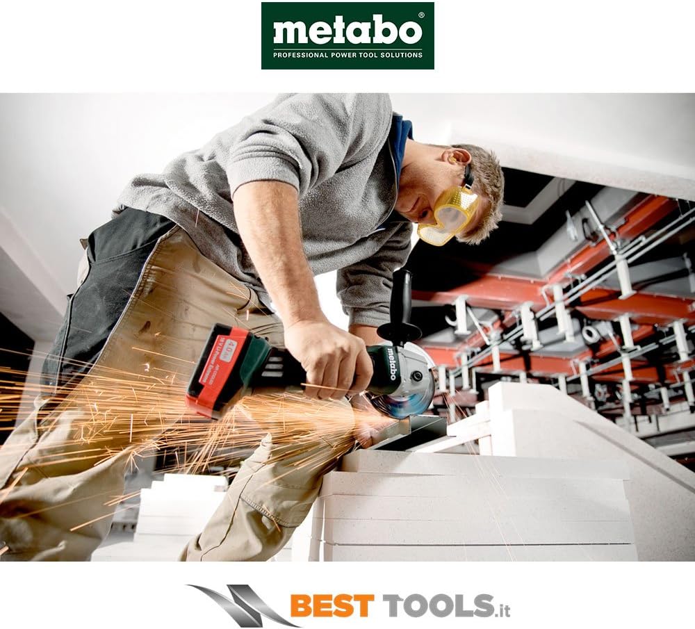 Metabo Akku-Winkelschleifer W 18 LTX 125 Quick (602174610) 18V, mit 2 Li-Power Akkupacks (18 V/4,0 A