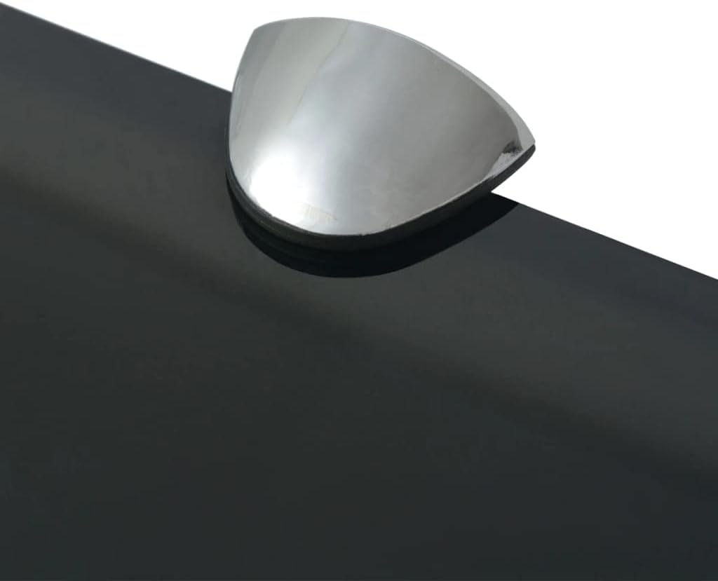 vidaXL Wand Regal Glasregal Glasboden Glasablage Badregal Schwarz 80x10 cm 8 mm 80 x 10 cm/1 Schwarz