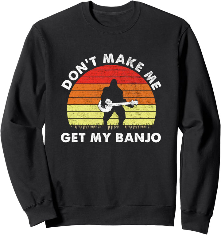Banjospieler Bigfoot Bluegrass Retro Vintage Countrymusik Sweatshirt