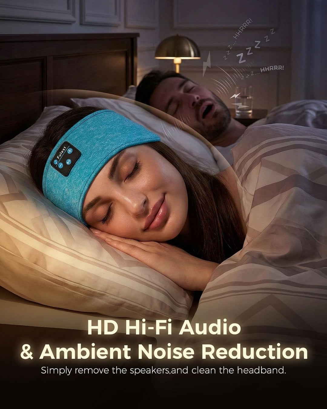 Schlafkopfhörer Bluetooth, Schlafkopfhörer Stirnband – weicher elastischer bequemer Stirnbandkopfhör
