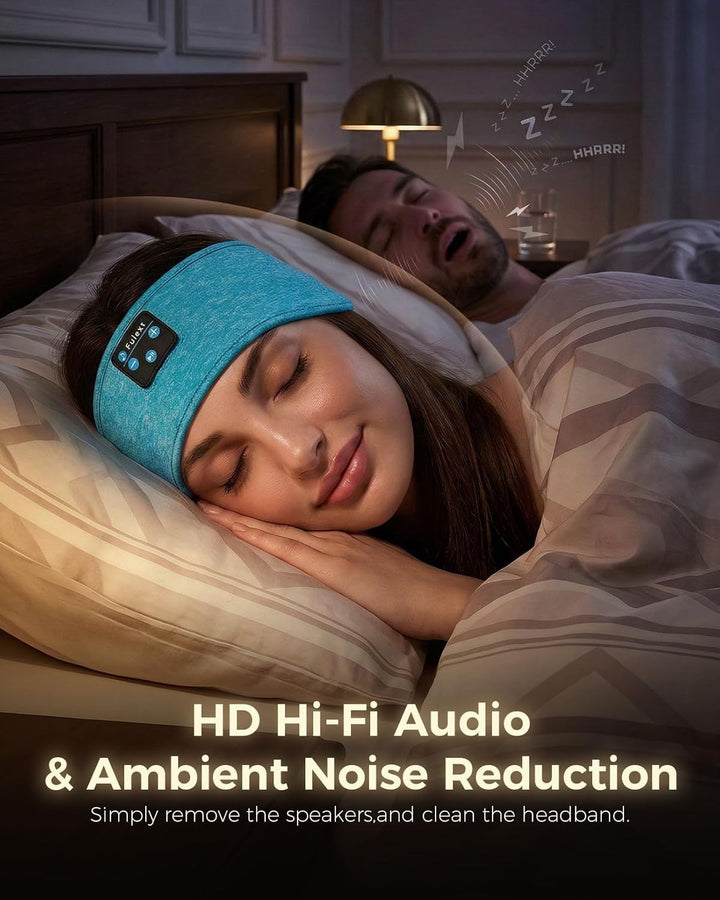 Schlafkopfhörer Bluetooth, Schlafkopfhörer Stirnband – weicher elastischer bequemer Stirnbandkopfhör