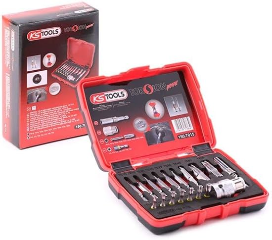 KS Tools 150.7015 1/4" + 10 mm Spezial-TX-Schrauben-Ausdreher-Satz, 18-teilig