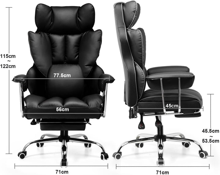 GTPLAYER Gaming Stuhl, Gamer Stuhl, Ergonomischer Bürostuhl COMHOMA Serie mit Fussstütze verstellbar