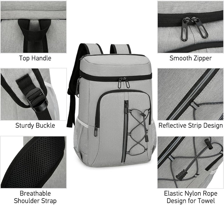 SOUUXIU ühlrucksack, Kühltasche Rucksack, Picknickrucksack,25L Leichter Camping-Rucksack für Männer