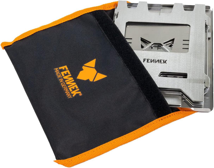 FENNEK Hobo Premium | Der faltbare Outdoor Kocher aus hitzebeständigem Edelstahl | XL-Set mit umfang
