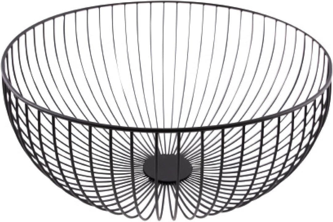Point-Virgule Obstkorb aus metall, skandisnavische wohnungs deko drahtkorb, Schwarz, ø 35cm H 15cm 3