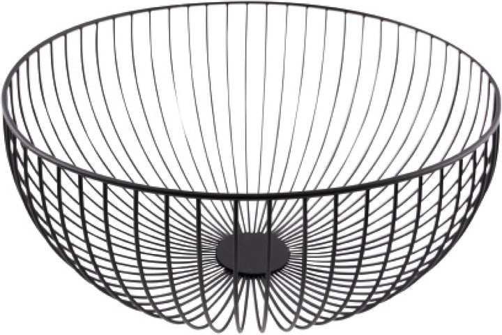 Point-Virgule Obstkorb aus metall, skandisnavische wohnungs deko drahtkorb, Schwarz, ø 35cm H 15cm 3
