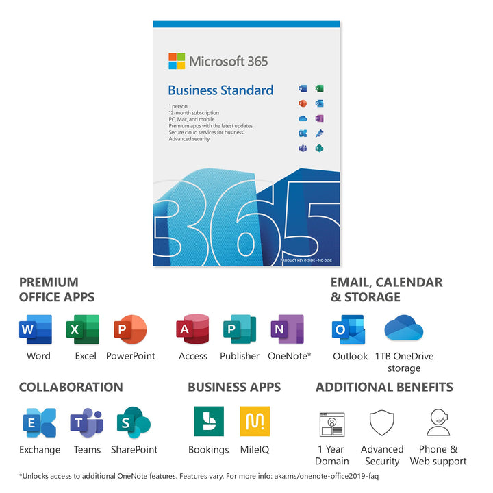 Microsoft 365 Business Standard - Box-Pack (1 Jahr)