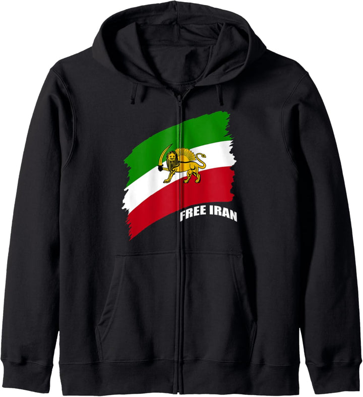 Iran-Flagge mit Löwen-T- Kapuzenjacke