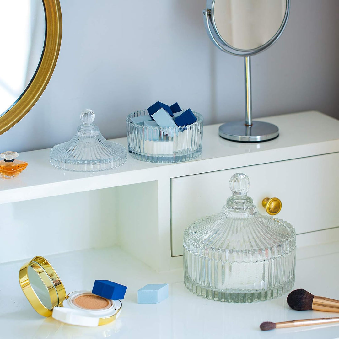 Süsse Gläser mit Deckel Vintage Glasgefässe Kleine + grosse Vorratsgläser für Süssigkeiten, Schokola