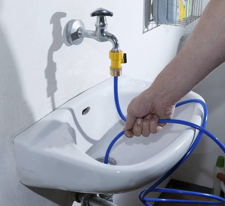 Westfalia Rohrfrei-Schlauch „Rohrfrei-Power“ mit Düse 2,5 Meter Blau/Gelb