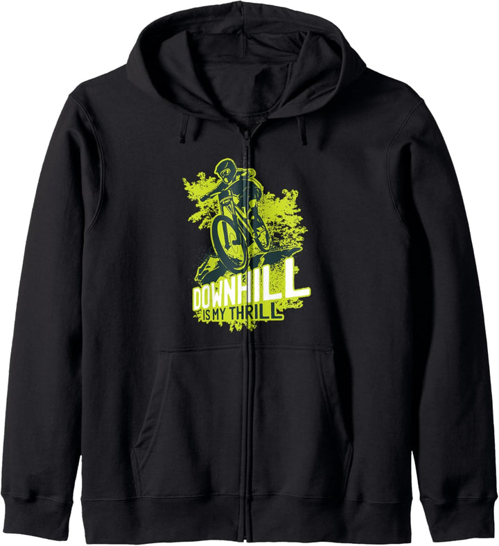 Downhill is my thrill Mountainbike Design für Mountainbiker Kapuzenjacke
