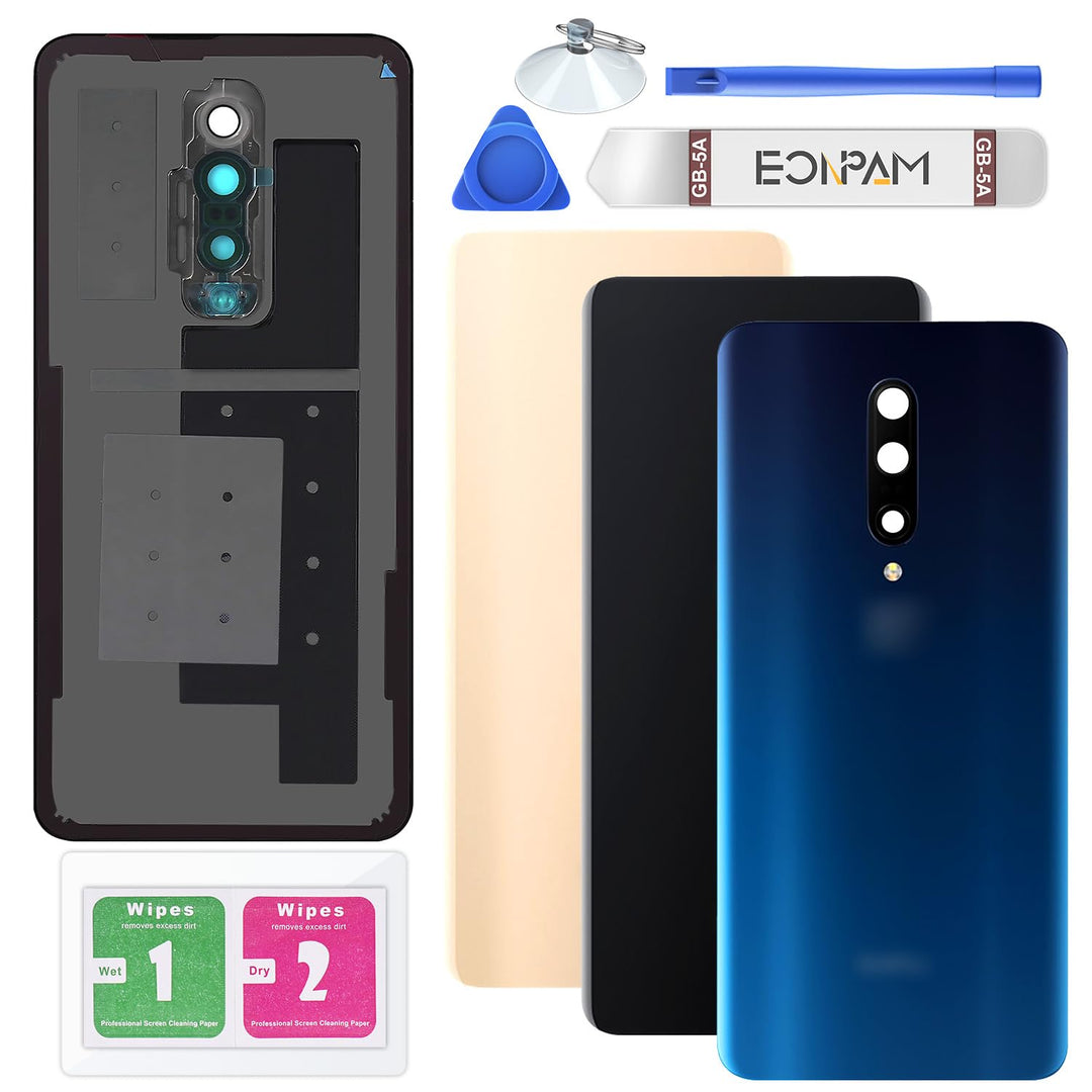Akkudeckel für OnePlus 7 Pro Rückseite Glas Original Backcover Back Glas Ersatz Reparatur Set mit Ka