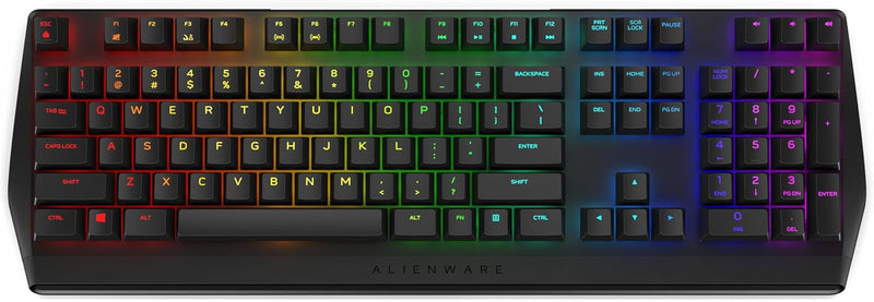 Alienware AW410K mechanische Kabelgebebundene Gaming Tastatur - US (QWERTY) | AlienFX-RGB | Cherry M