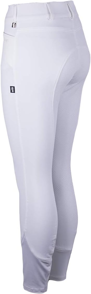 Kingsland Damen Reithose Silikon Vollbesatz KLKadi E-Tec schwarz 34 Weiss, 34 Weiss