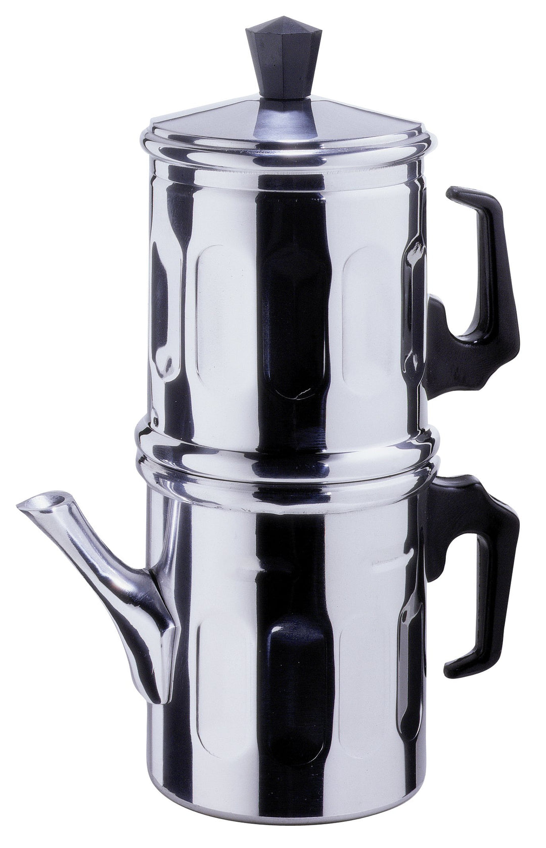 Ilsa Napoletana Kaffemaschine, Aluminium, Silber, für 3 Tassen 3 Cups Silber, 3 Cups Silber