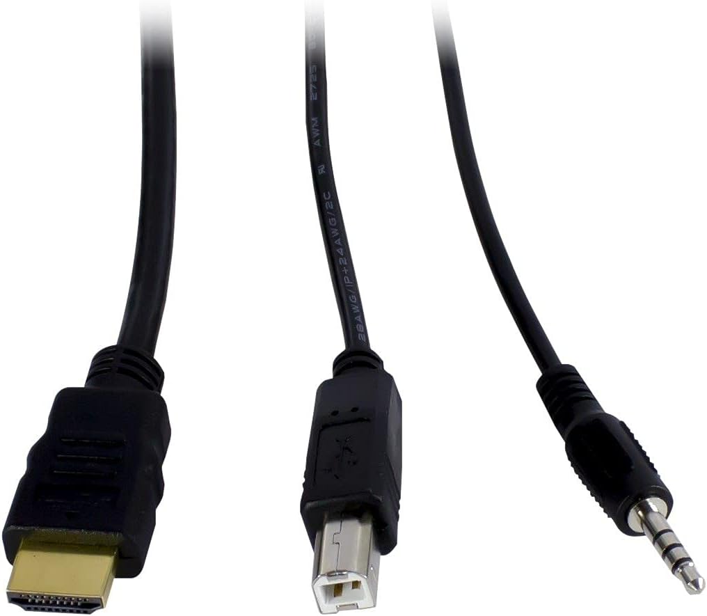 Inter-Tech KVM KVM-AS-41HA HDMI line in 4X HDMI 8X 3,5mm 3pol. Klinke 1 Power line Out 2X USB 2X 3,5