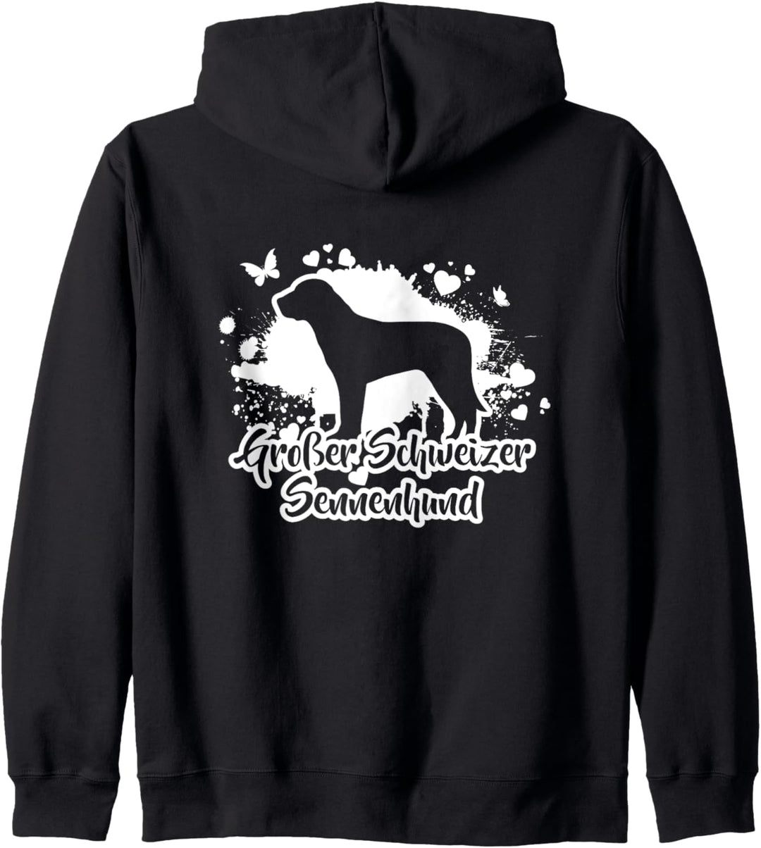 Grosser Schweizer Sennenhund Hunderasse lustiger Hund Hunde Kapuzenjacke
