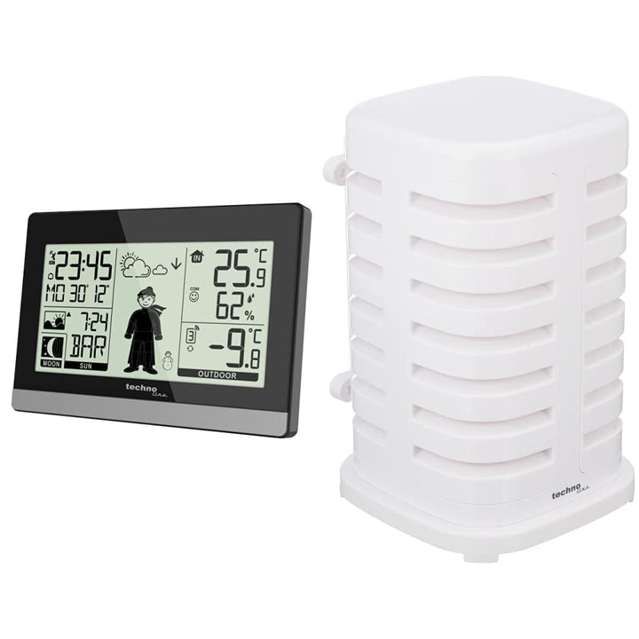 WS9612 Funkwetterstation mit Schutzhülle für den mit Aussensender Bundle mit Wetterschutz, Bundle mi