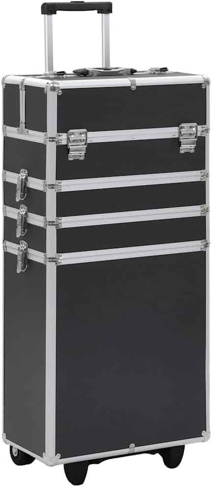 vidaXL Kosmetikkoffer mit 4 Etagen Ablagen Beauty Case Schminkkoffer Friseurkoffer Schmuckkoffer Tro