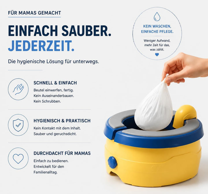 Faltbares Kinder-Reisetoilettensitz, bis 50 kg, Tragbar Toilettensitz Kinder, Klapptoilette Für Kind