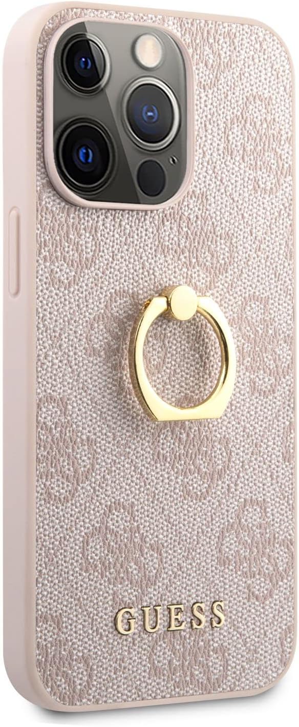 Guess GUHCP13L4GMRPI hülle für iPhone13 Pro / 13 6,1" rosa 4G with Ring Stand