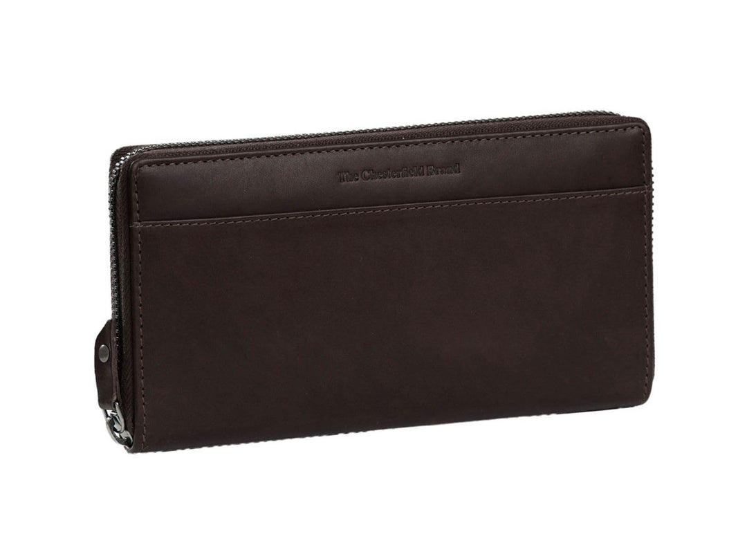 The Chesterfield Brand Wax Pull Up Halle Leder RFID Geldbörse 19 cm, Braun, Einheitsgrösse, Modern