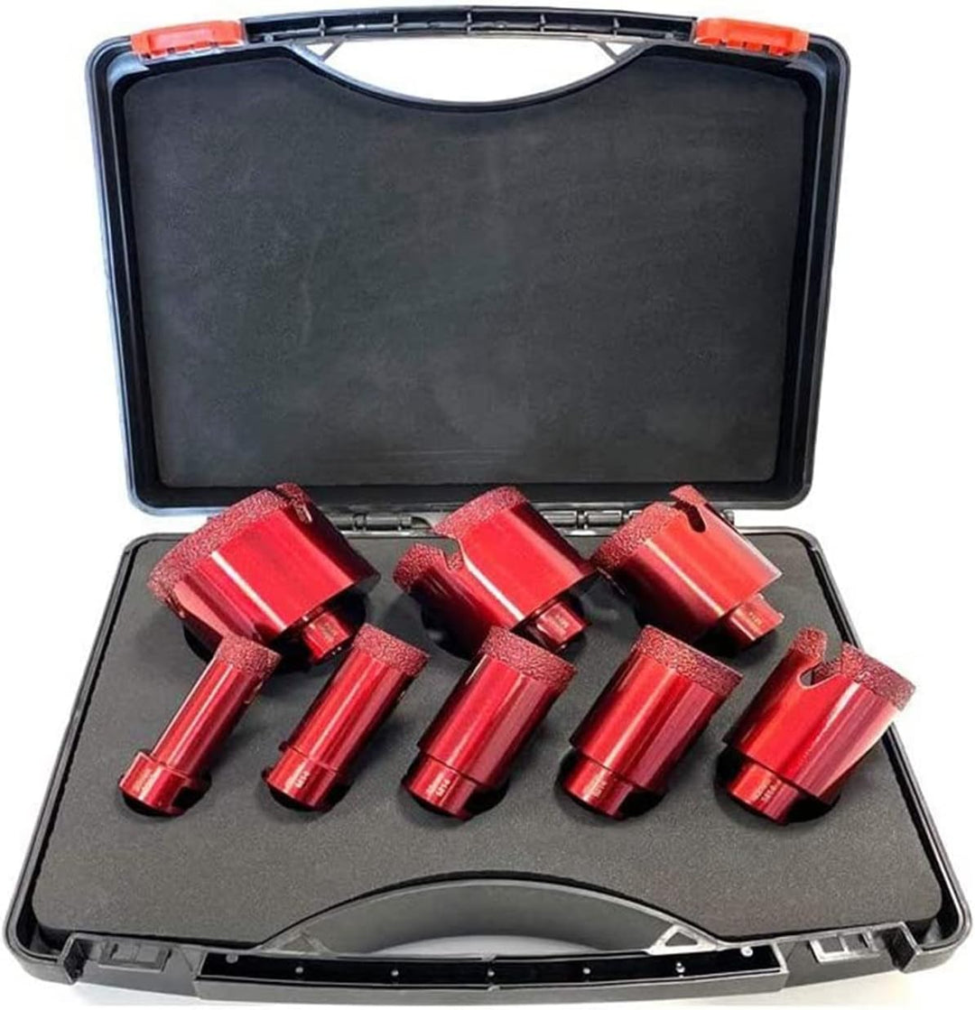 Premium Fliesenbohrer Set 20|25|32|35|40|50|60|68 Vakuum M14 Diamant Fliesenleger Bohrer | Set 8-tei