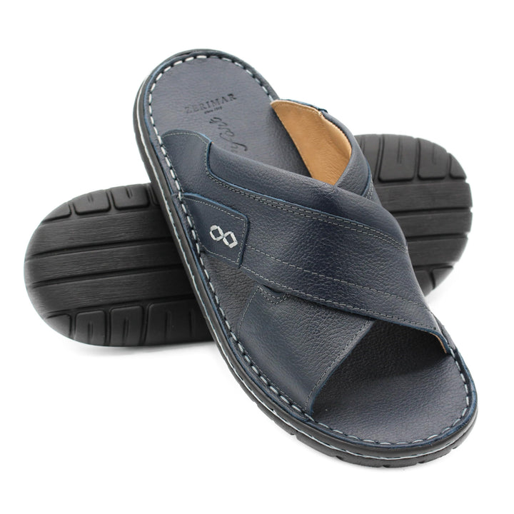 Zerimar Sommer Sandalen Naturleder Herren | Pantoletten Leder Herren | Leder Sandalen | Qualitäts Sa