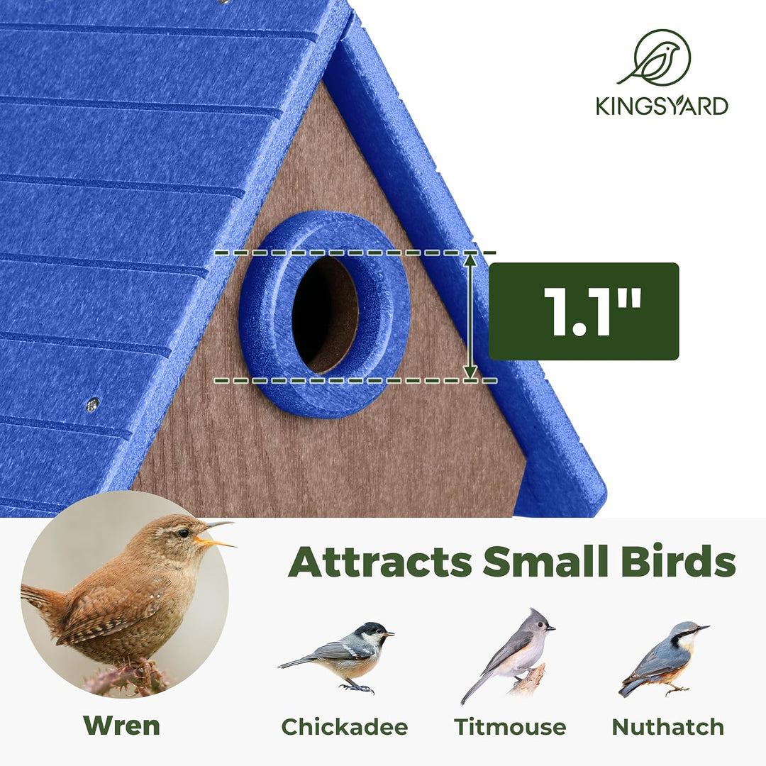 Kingsyard Nistkasten Vogelhaus aus recyceltem Kunststoff für den Aussenbereich - Hängende Nisthöhle