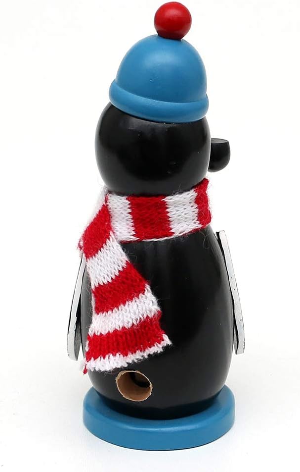 Dekohelden24 Trendige Moderne Holz-Räucherfigur Pinguin, ca. 14 cm, Pinguin