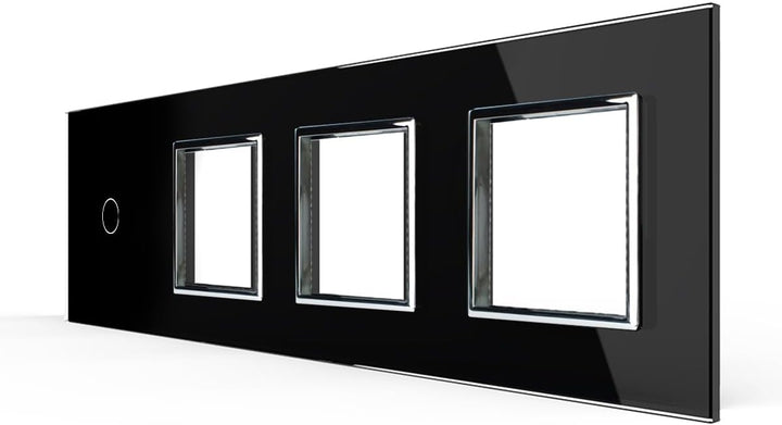 LIVOLO Glas Touch Lichtschalter Funkschalter Steckdosen Wechselschalter uvm in schwarz (nur Rahmen: