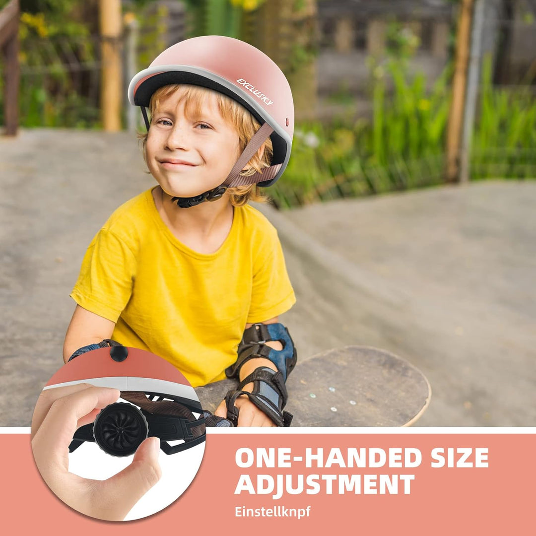 Exclusky Fahrradhelm Kinder Jungen, Fahrradhelm Mädchen Kinderhelm Skaterhelm BMX Helm Retro Helm (5