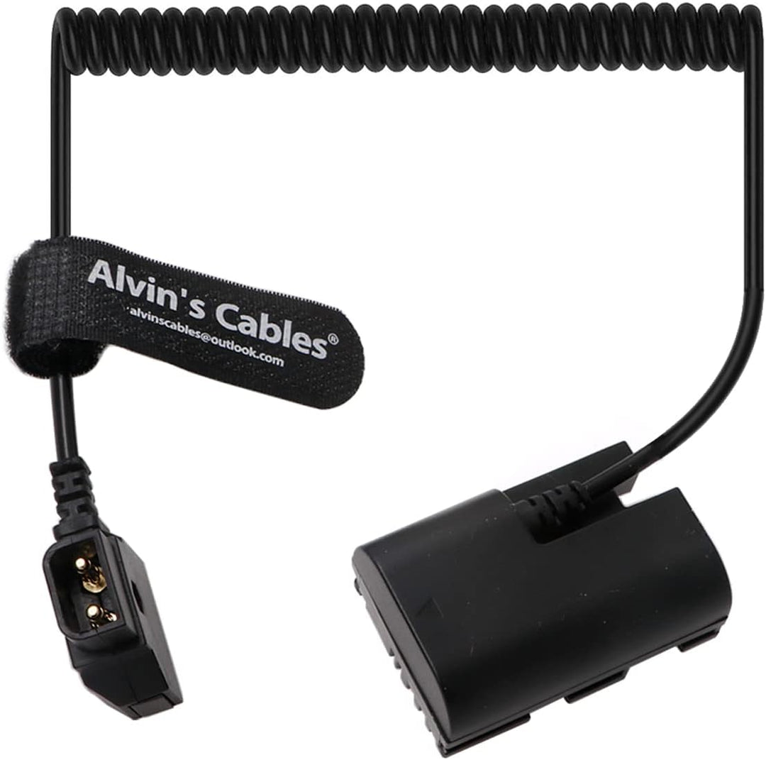 Alvin's Cables Lanparte LP E6 Dummy Akku für D-Tap Spiral Kabel für Canon 5D Mark II 7D 60D