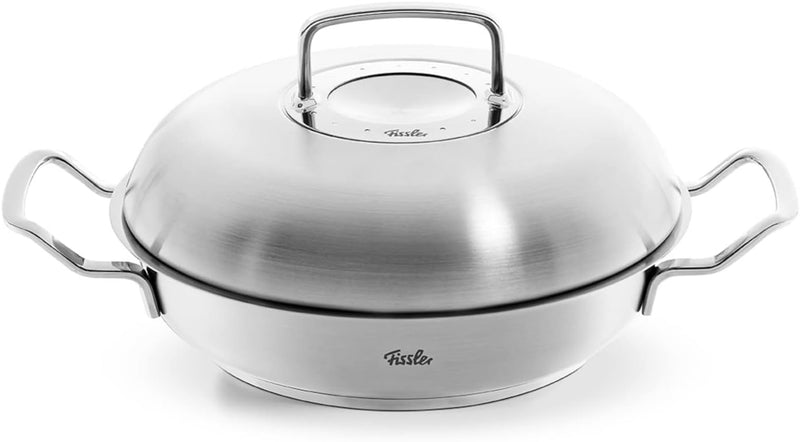 Fissler Original-Profi Collection / Edelstahl-Servierpfanne (Ø 28 cm, 3,0L) runder Bräter mit Hochra