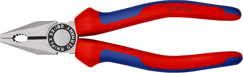 Knipex Seitenschneider verchromt, mit Mehrkomponenten-Hüllen 110 mm 70 15 110 & Kombizange schwarz a