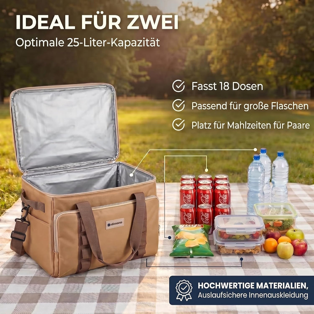 XXL Kühltasche iolierte Getränke & Snack-Tasche Isotasche Picknick-Tasche für Camping Reisen Urlaub