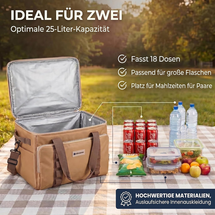 XXL Kühltasche iolierte Getränke & Snack-Tasche Isotasche Picknick-Tasche für Camping Reisen Urlaub